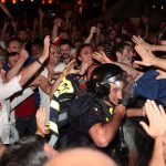 Youth trying to stop an attack against a police officer in Tbilisi