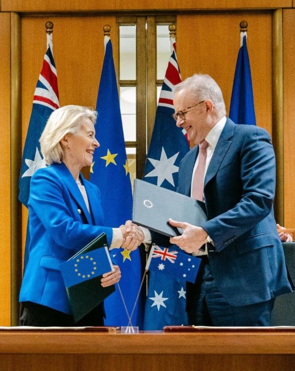EU-Australia free trade pact signed, and a new defence partnership on the way